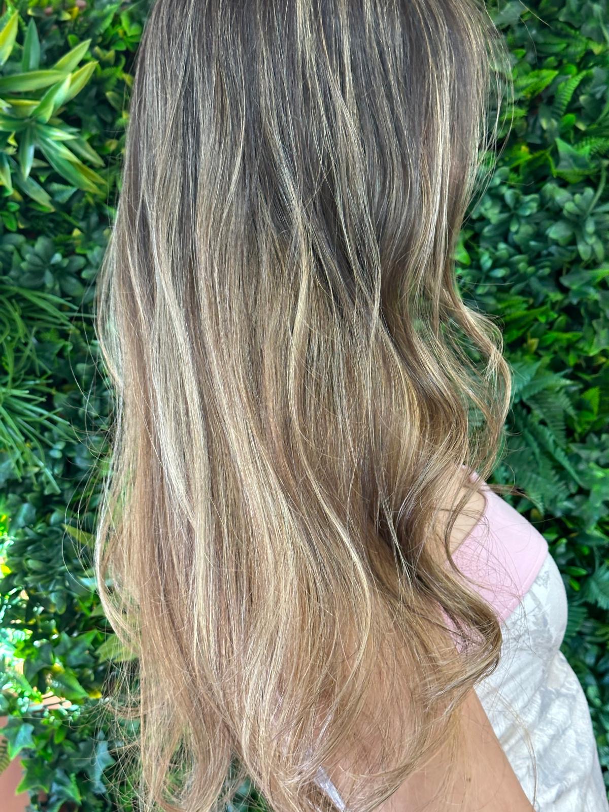 Honey blonde balayage